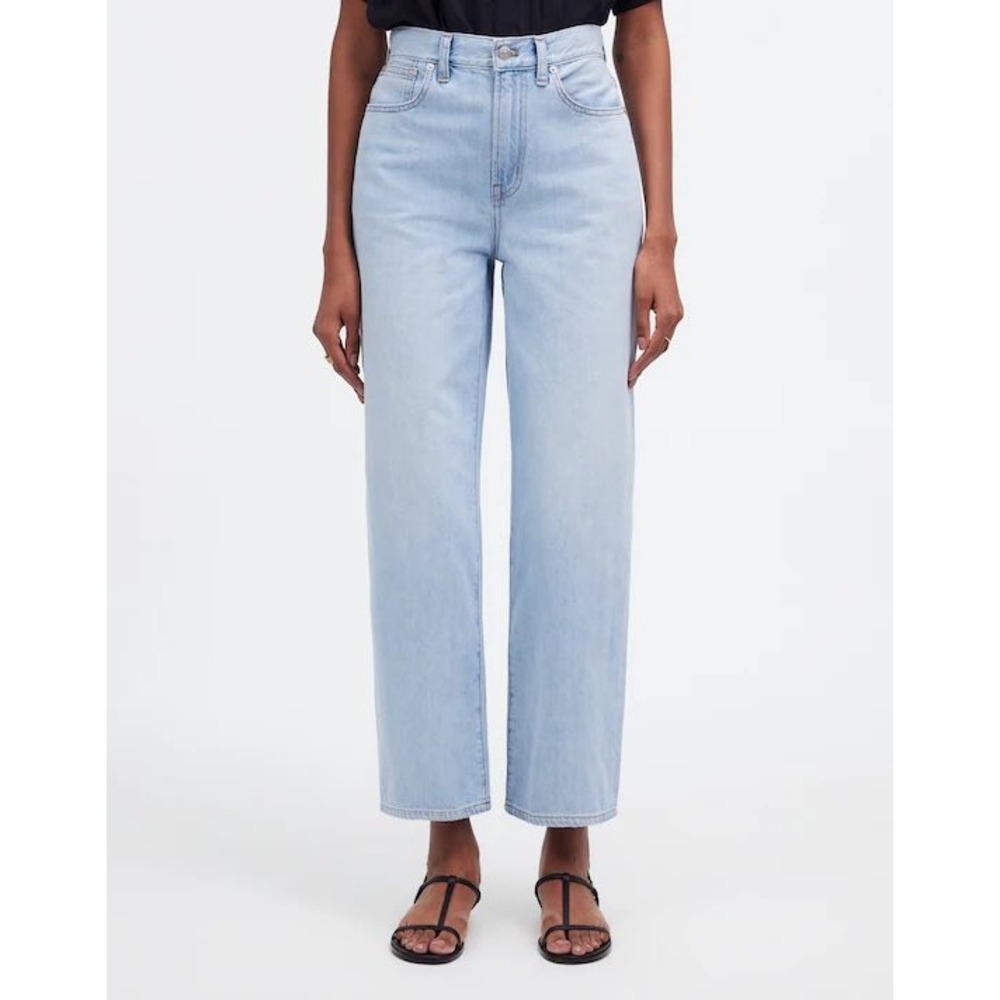 Madewell The Perfect Vintage Wide-Leg Crop Jean Light Blue Wash‎ 27 Boho Chic